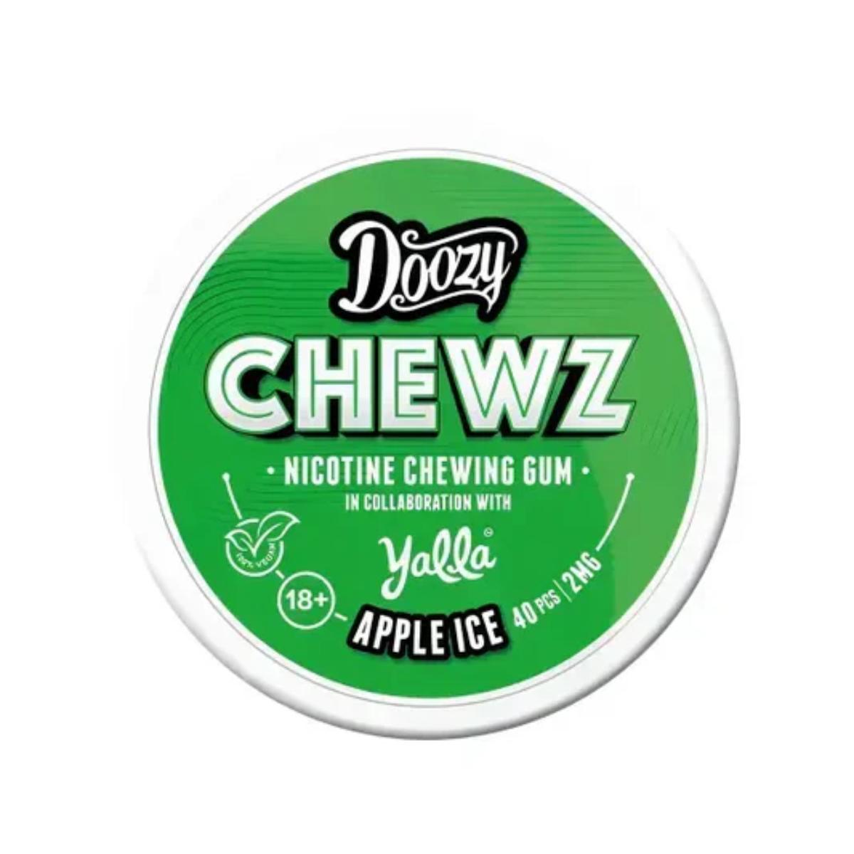 Apple Ice Doozy Chewz nicotine gum pack front view