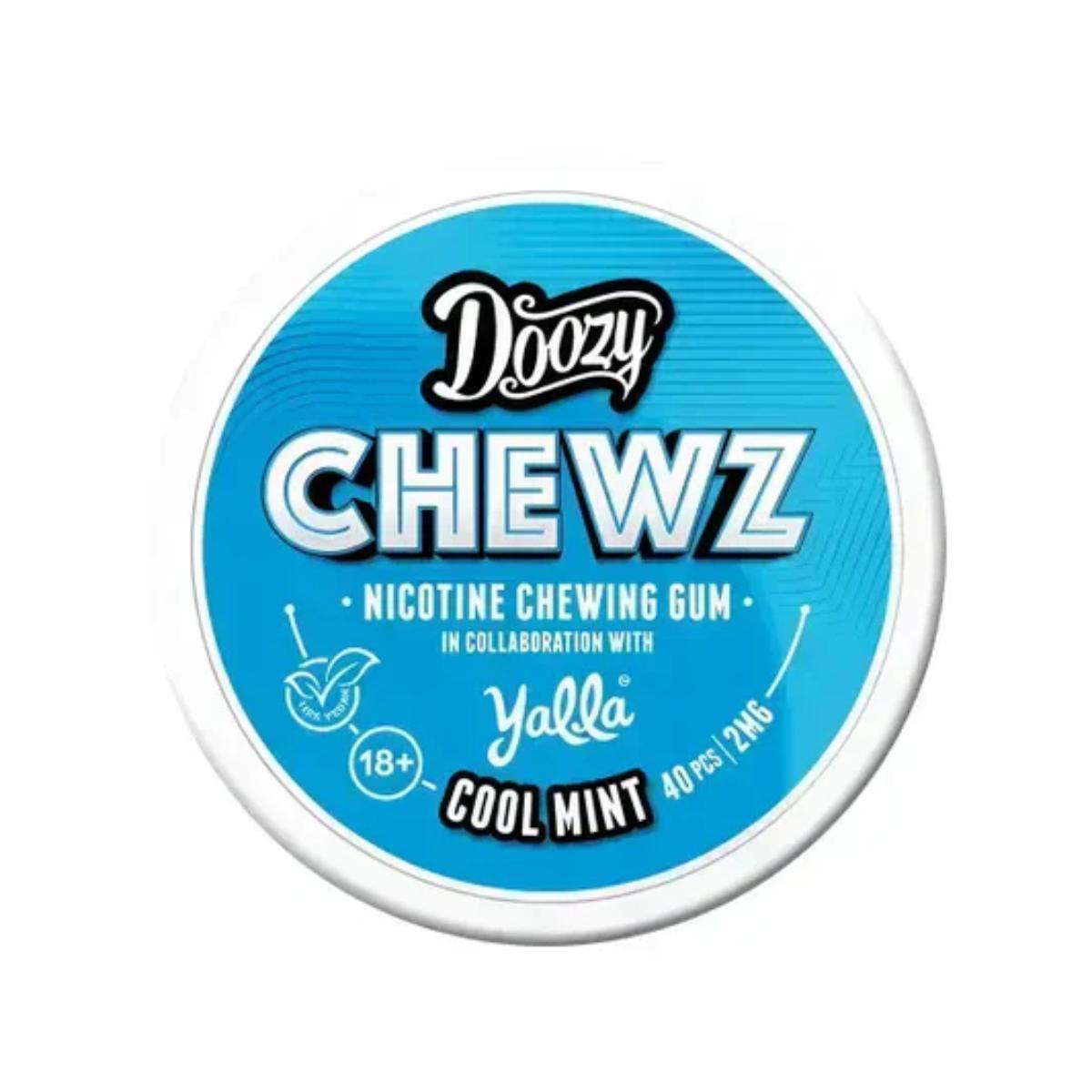 Cool Mint Doozy Chewz nicotine gum pack front view