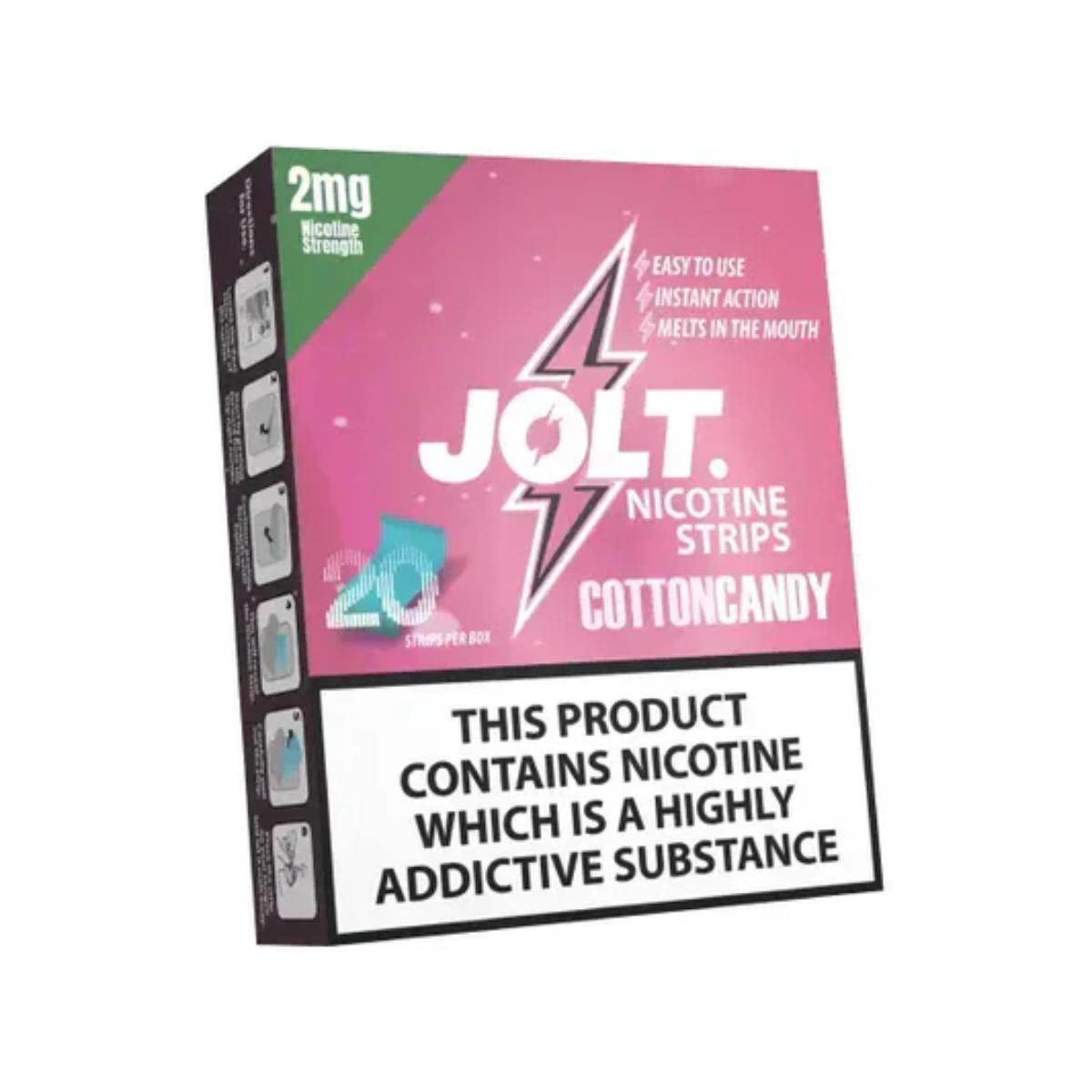 Cotton Candy Jolt Nicotine Strips pack front view