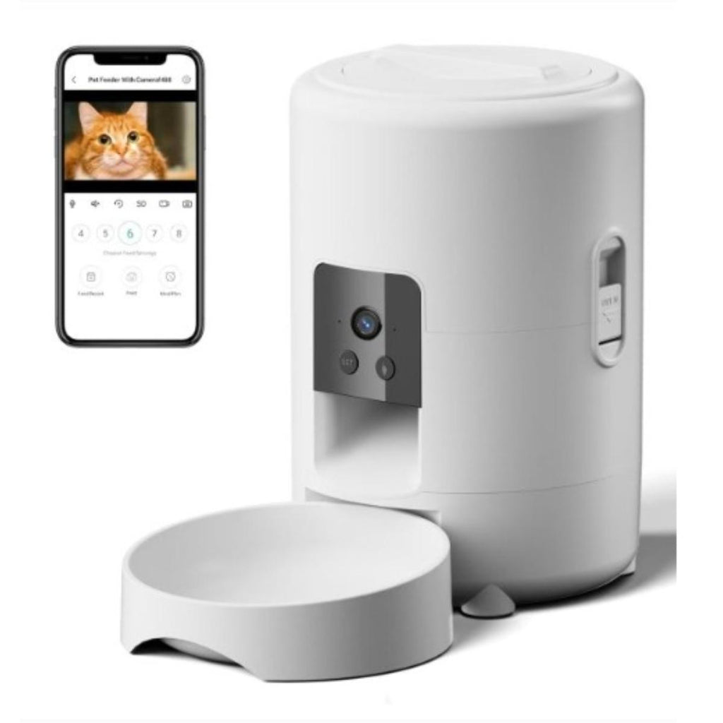 Paws at Peace Smart Pet Feeder 2L automatic food dispenser with programmable timer and portion control for cats and dogs