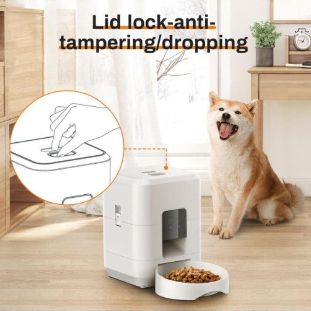 Paws at Peace Smart Pet Feeder 2L automatic food dispenser with programmable timer and portion control for cats and dogs