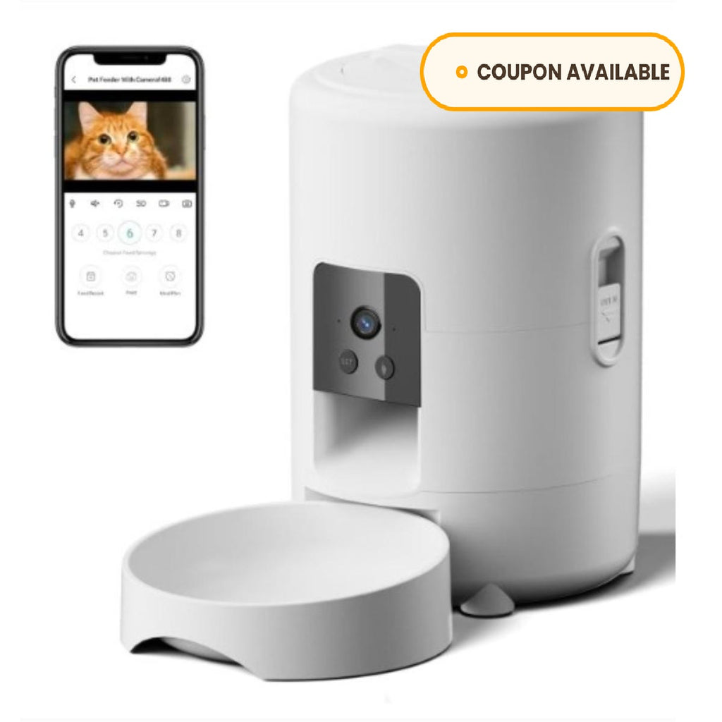 Paws at Peace Smart Pet Feeder 2L automatic food dispenser with programmable timer and portion control for cats and dogs