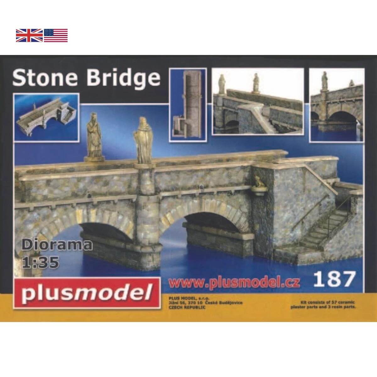 Plus Model 187 1/35 ceramic parts stone bridge scale model accessory
