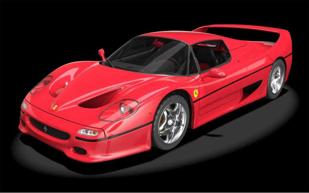 Pocher Ferrari F50 Rosso Corsa premium 1:8 scale die-cast collector model kit with detailed V12 engine