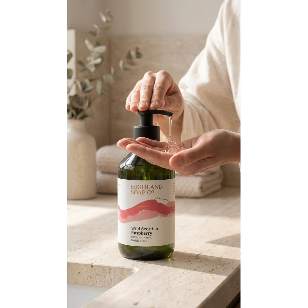 Wild Scottish Raspberry Hand Wash 300ml by The Highland Soap Company