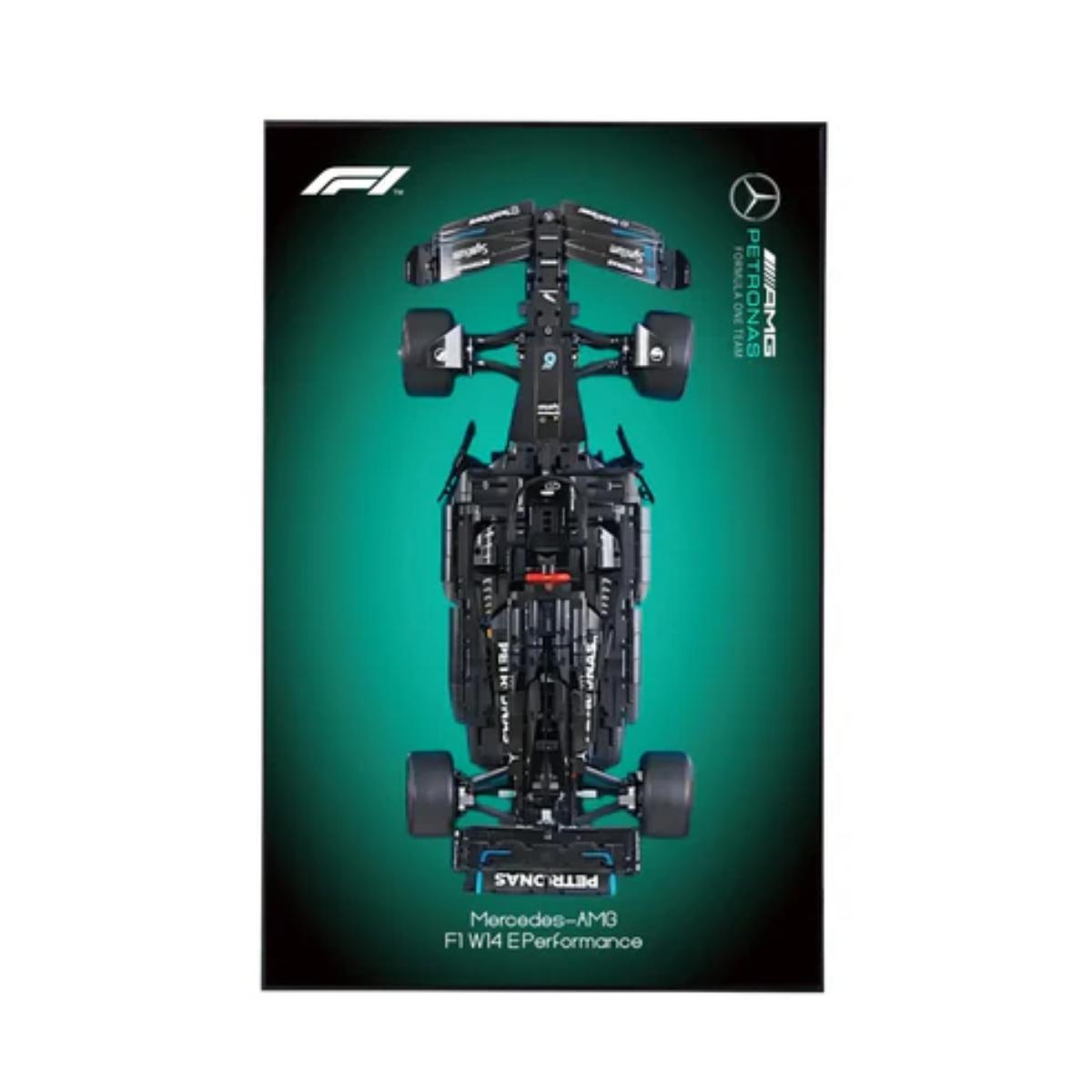 lego mercedes f1 wall display frame mounted