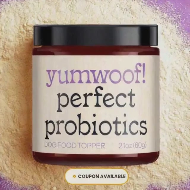 Yumwoof Perfect Probiotics dog supplement chewable tablet bottle product image