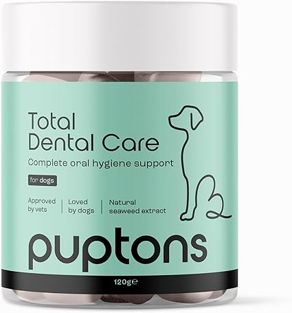 Puptons Total Dental Care for Dogs – Tartar & Plaque Remover Powder, 60g