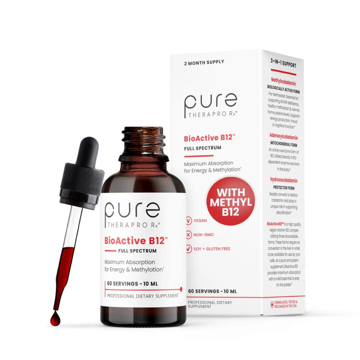PureThera Bioactive B12 high potency vitamin B12 supplement bottle