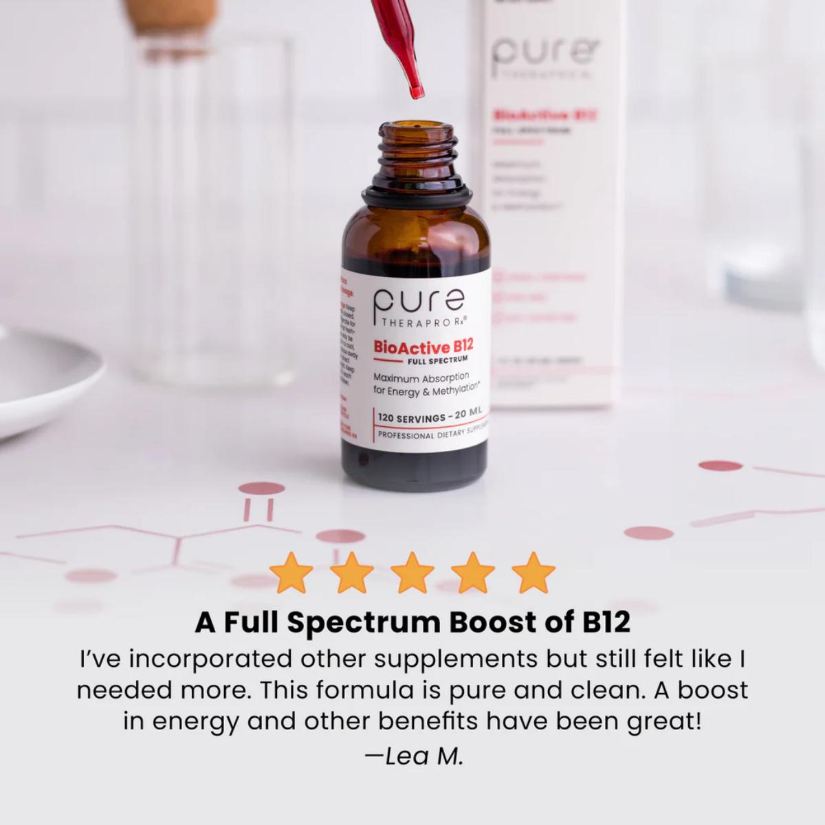 PureThera Bioactive B12 high potency vitamin B12 supplement bottle