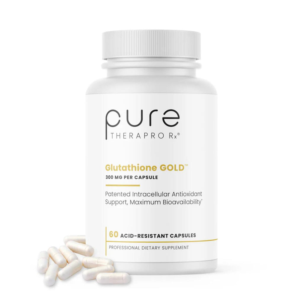 PureThera Glutathione Gold 300 mg antioxidant supplement bottle
