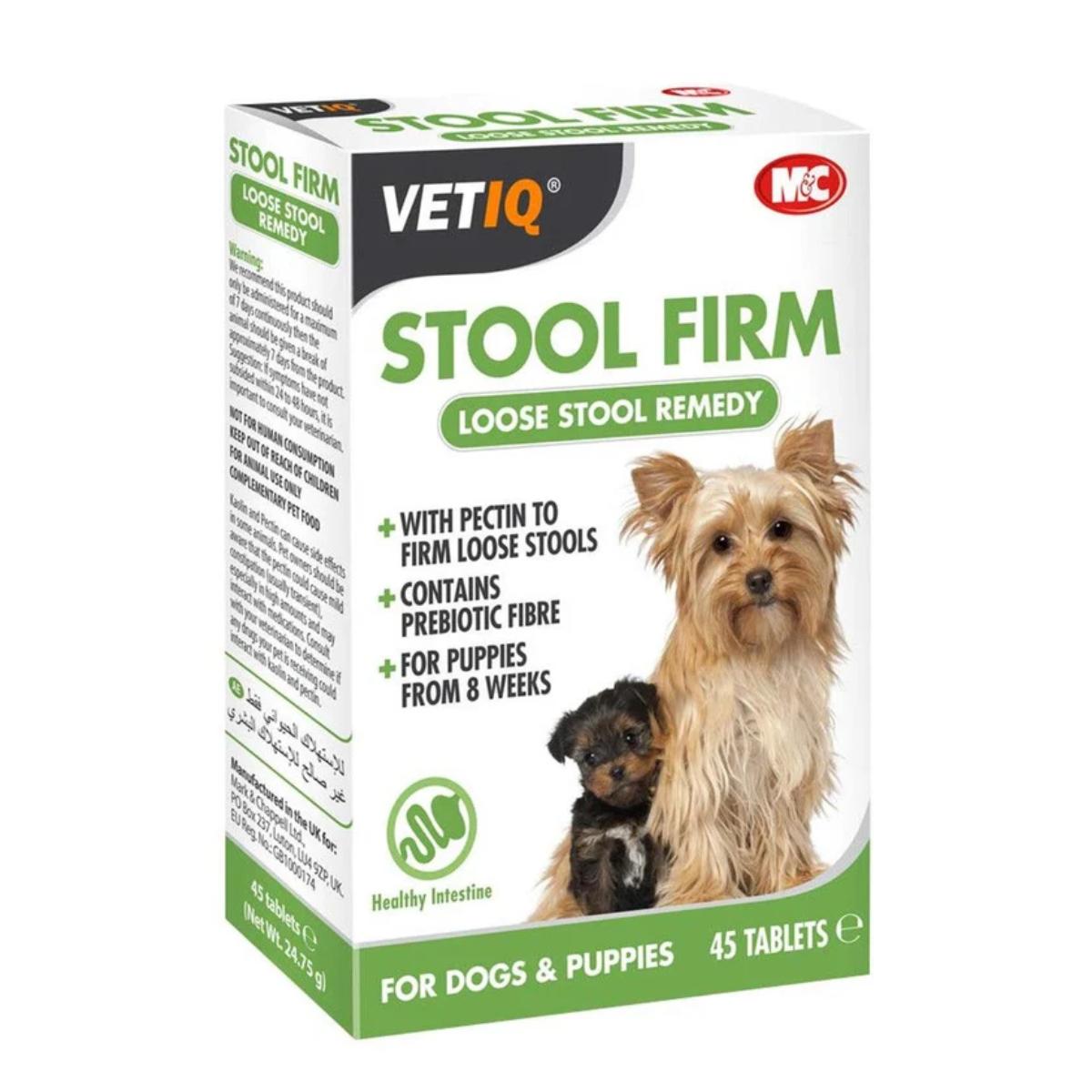 VetIQ Stool Firm tablets for dogs and puppies 45 tablets