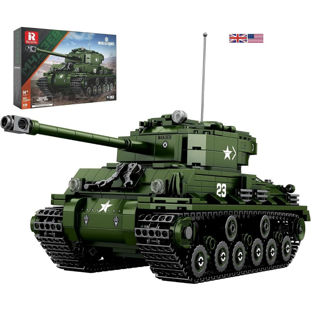 Reobrix M4A3E8 Sherman Tank building set military model kit