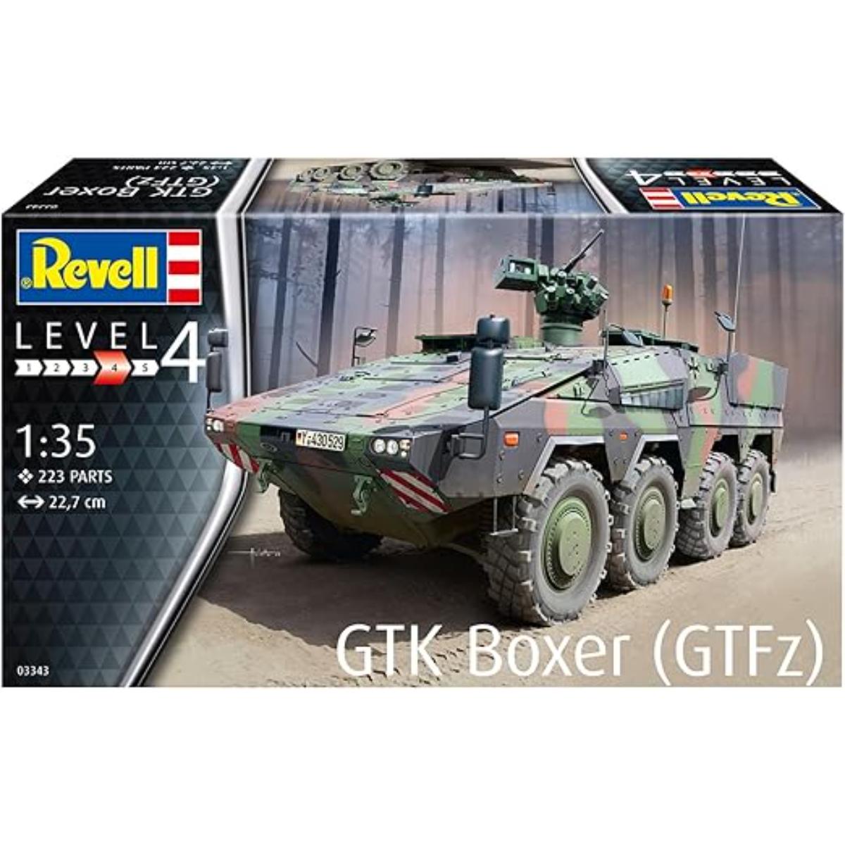 Revell GTK Boxer GTFz model kit parts layout