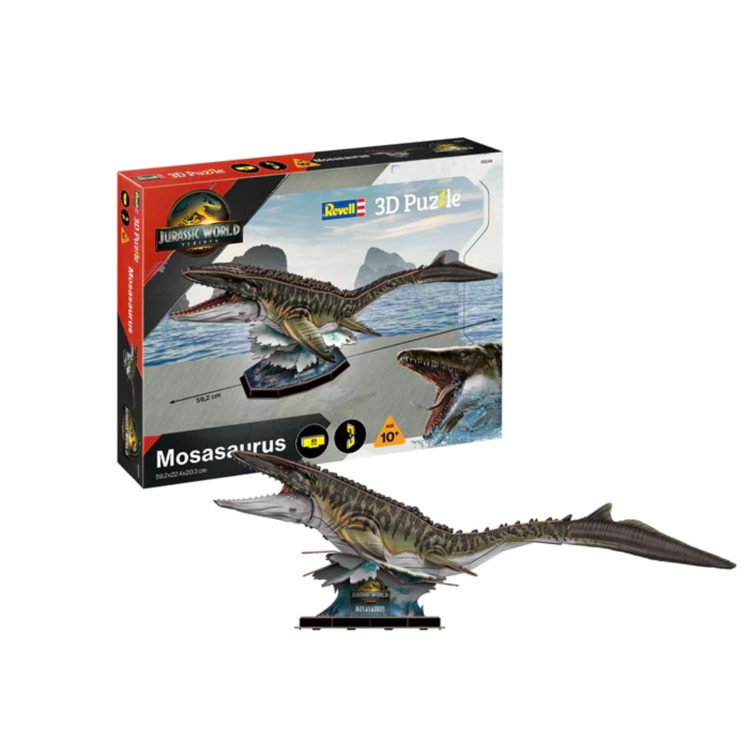Revell 00244 Jurassic World Rebirth Mosasaurus 3D puzzle box
