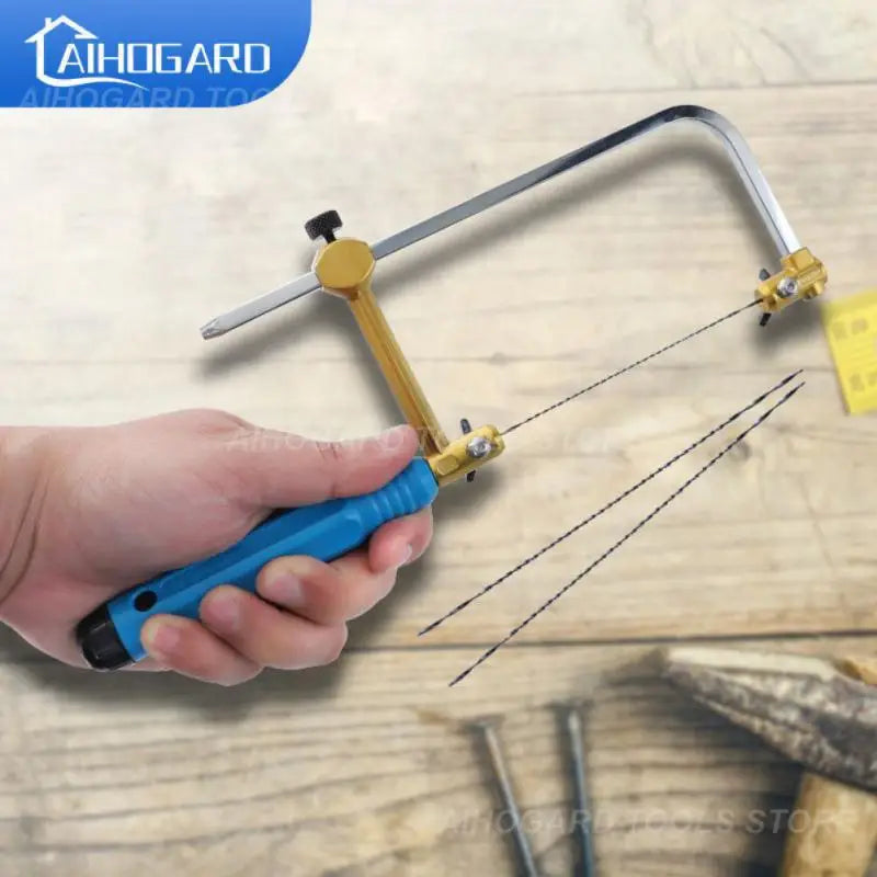 CMCP adjustable U-type saw bow frame with wooden handle for jewelry and woodworking
