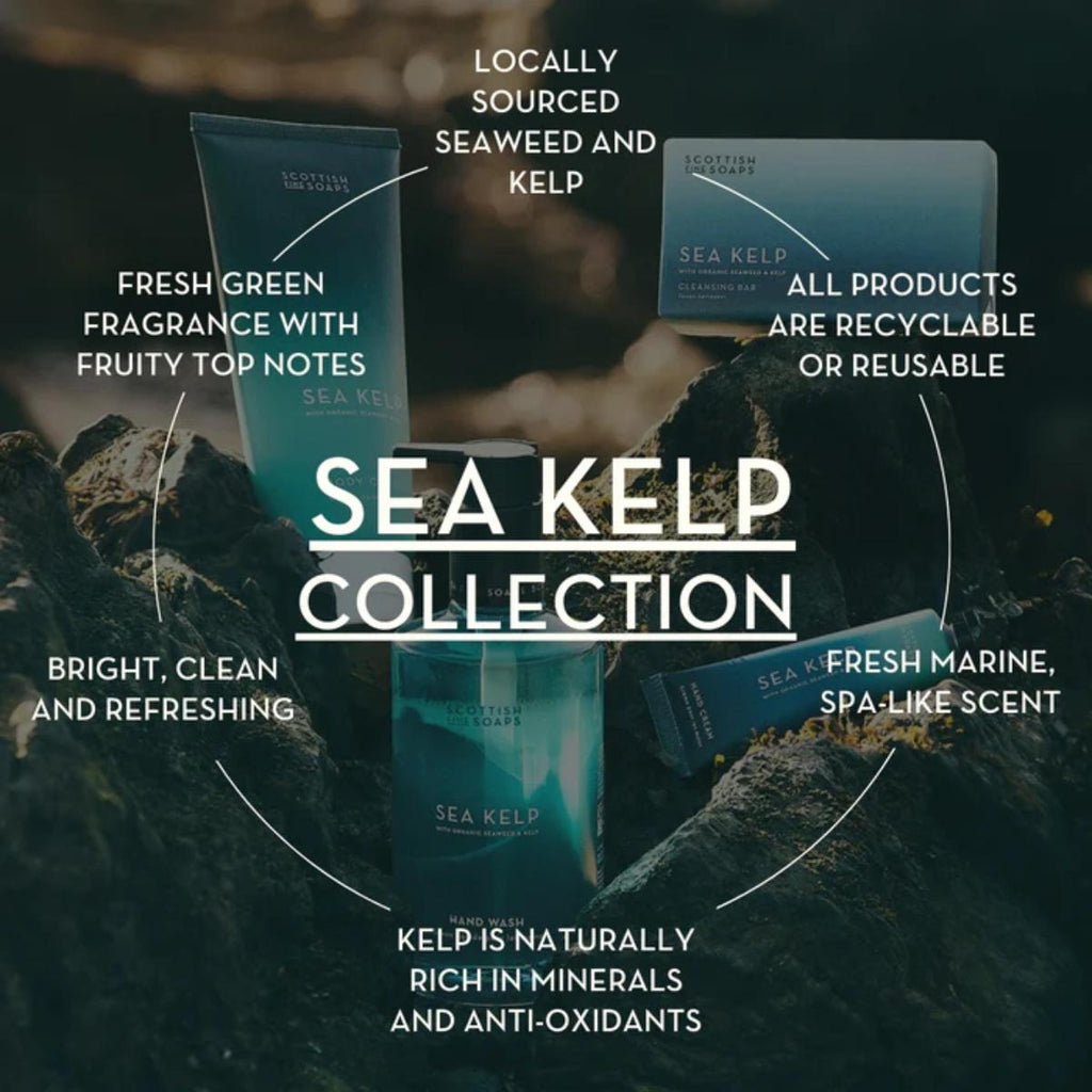 Sea Kelp Foot Care Set with foot scrub, balm, and pumice stone in gift packaging