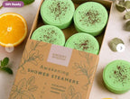 SHAMTAM Awakening Zen Shower Steamers aromatherapy essential oil wellness gift set with four vegan shower steamers