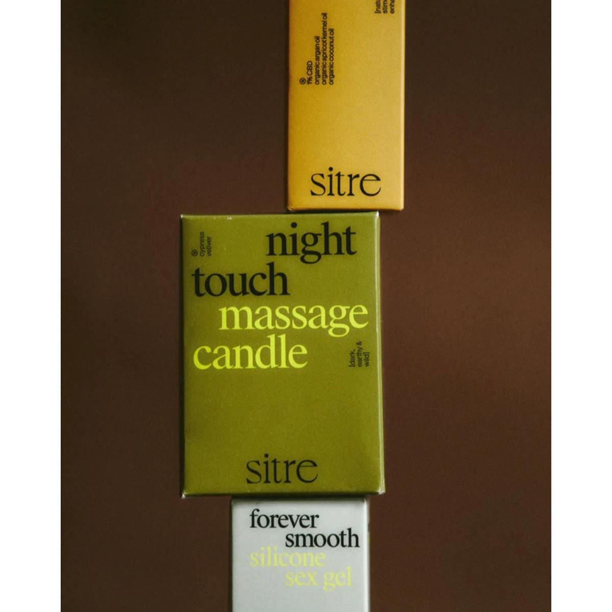 SITRE Night to Remember Bundle set – candle, oil, silicone gel