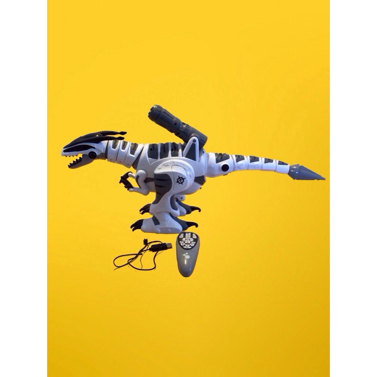 Smyths RC dinosaur robot toy front view — remote controlled walking dinosaur