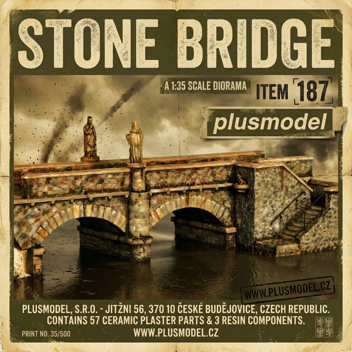 Plus Model 187 1/35 ceramic parts stone bridge scale model accessory