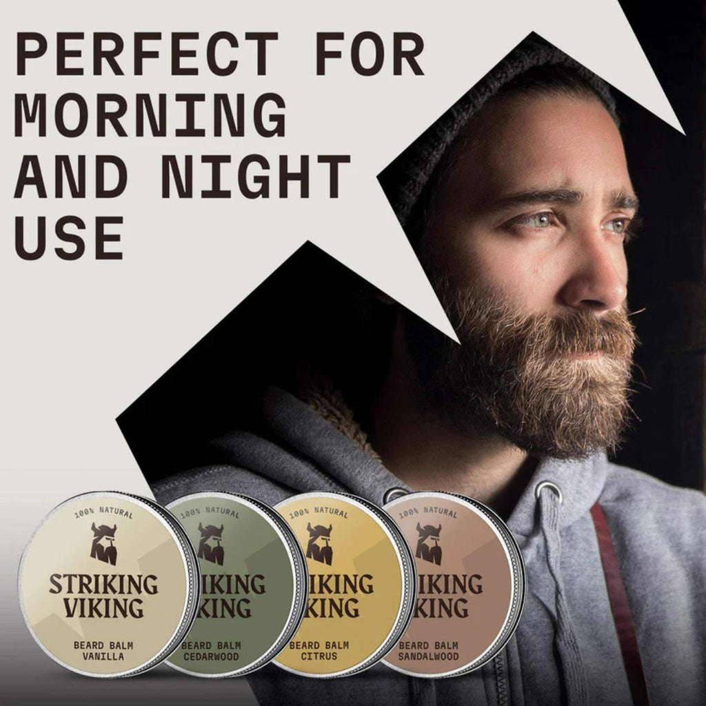 Striking Viking scented beard balm variety 4 pack set