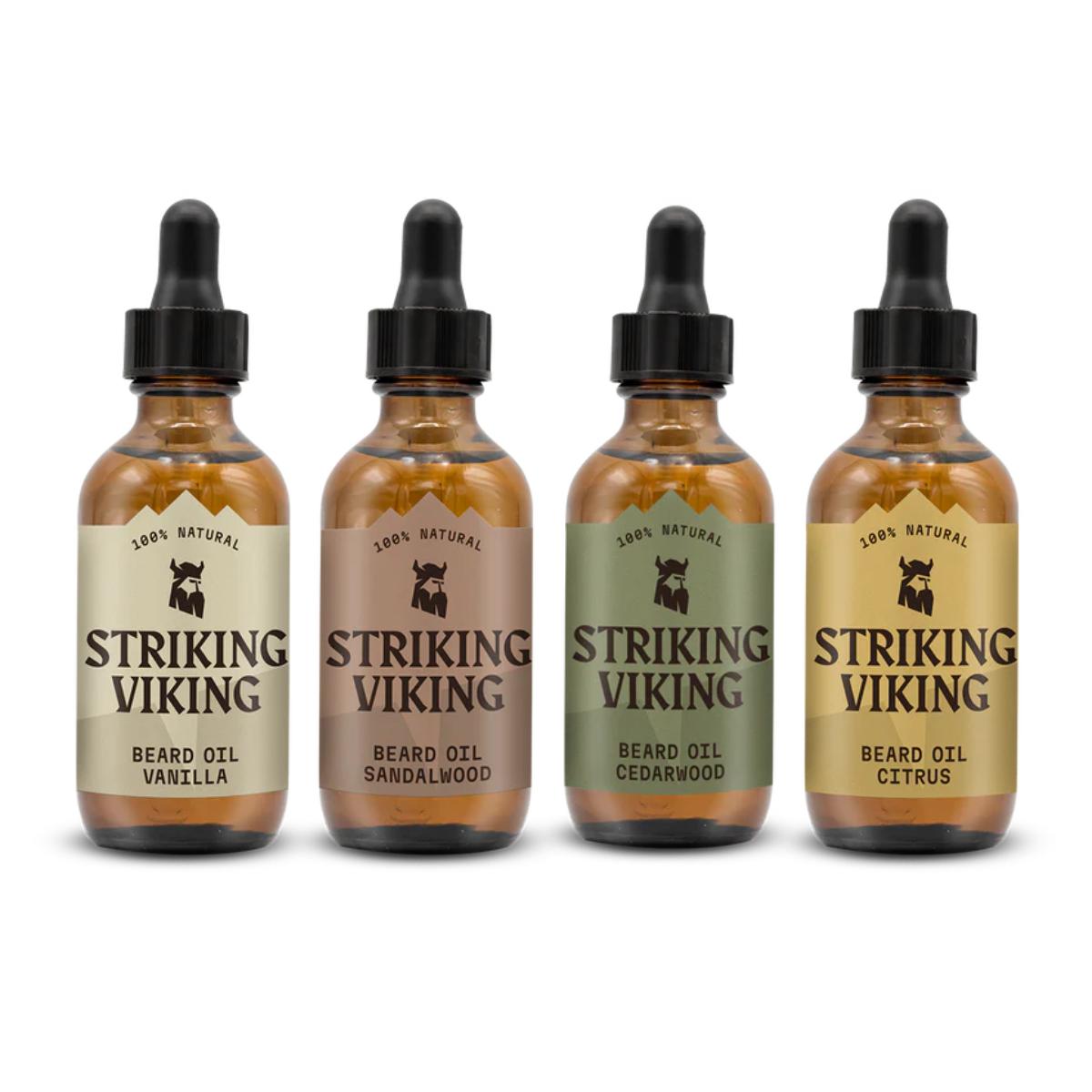 Striking Viking Beard Oil Variety Pack four scents