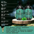 Striking Viking beard shampoo and conditioner set peppermint eucalyptus natural beard wash