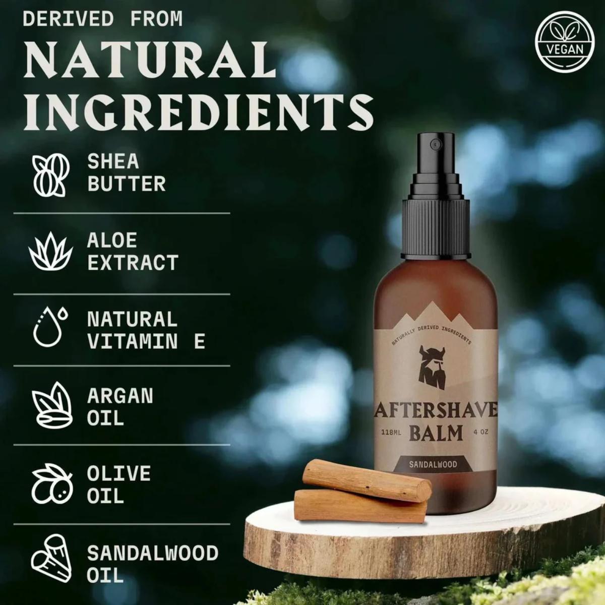 Sandalwood scented aftershave balm for men