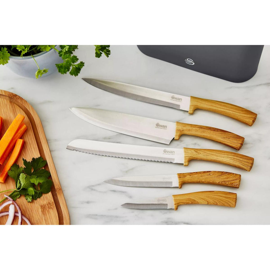 Swan Nordic 5-piece knife set with block