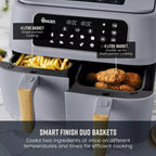 8 litre Swan Duo air fryer front view with baskets