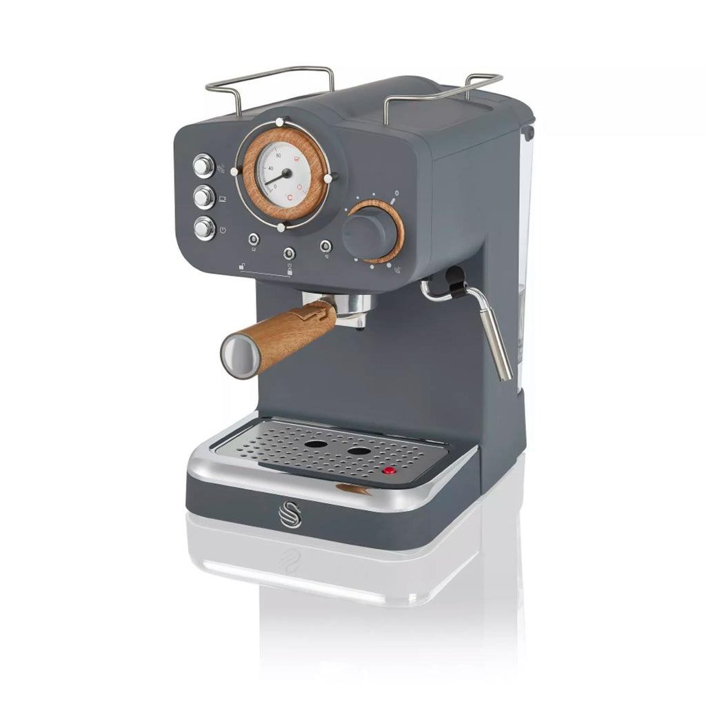Swan Nordic Pump Espresso Machine Cotton White front view