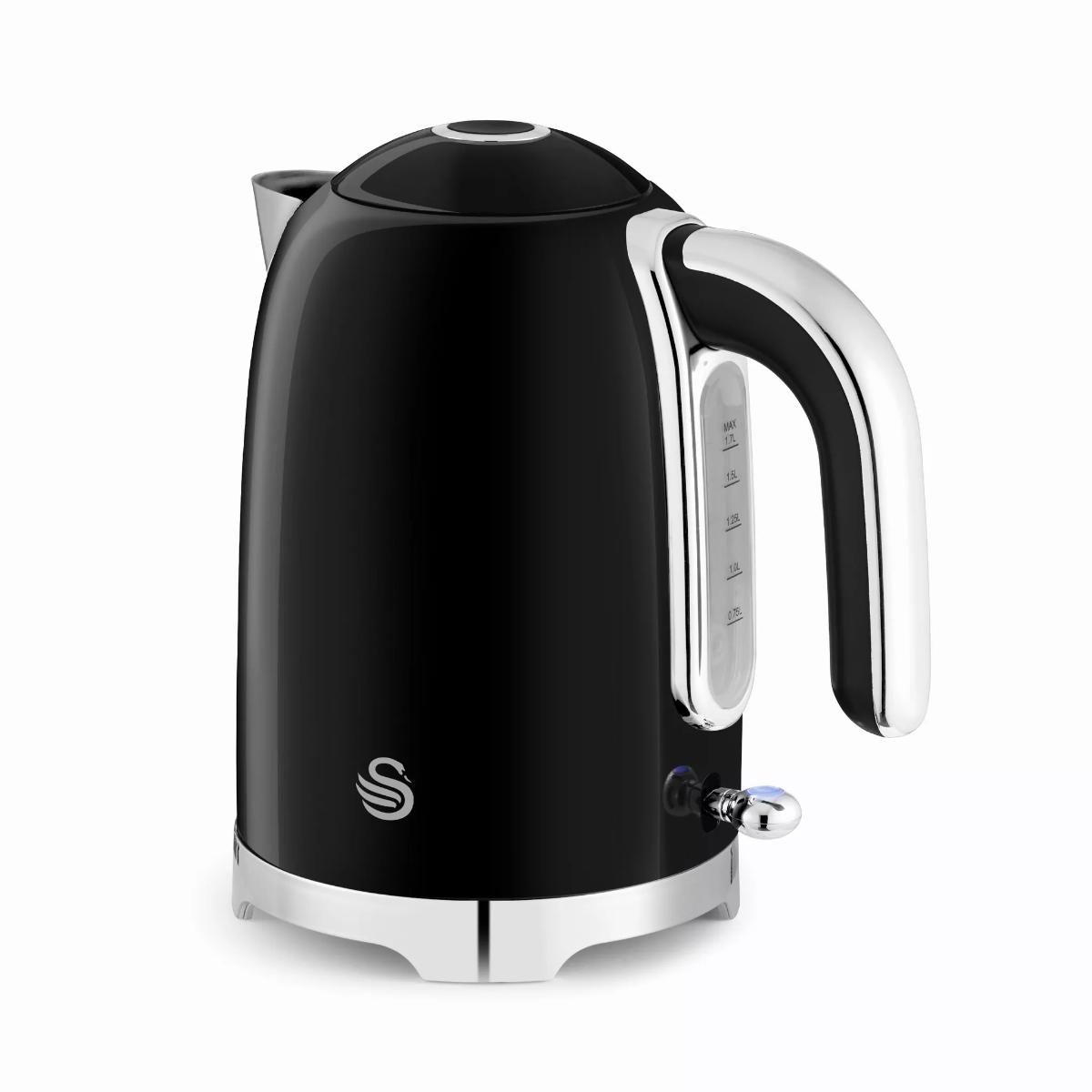 Swan 1.7L stainless steel kettle polished steel finish