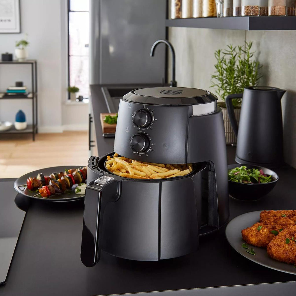 Swan Stealth Manual Air Fryer matte black kitchen appliance