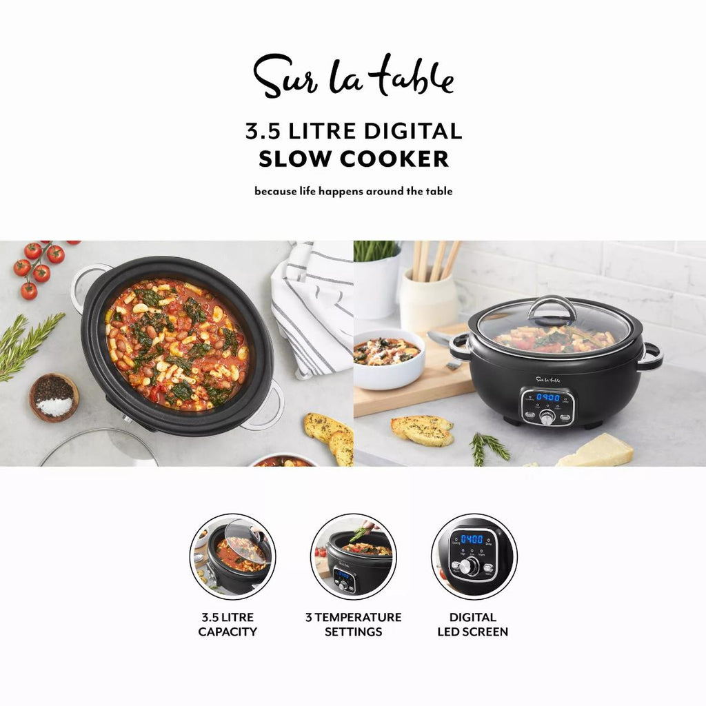 Ceramic inner pot with glass lid slow cooker Swan