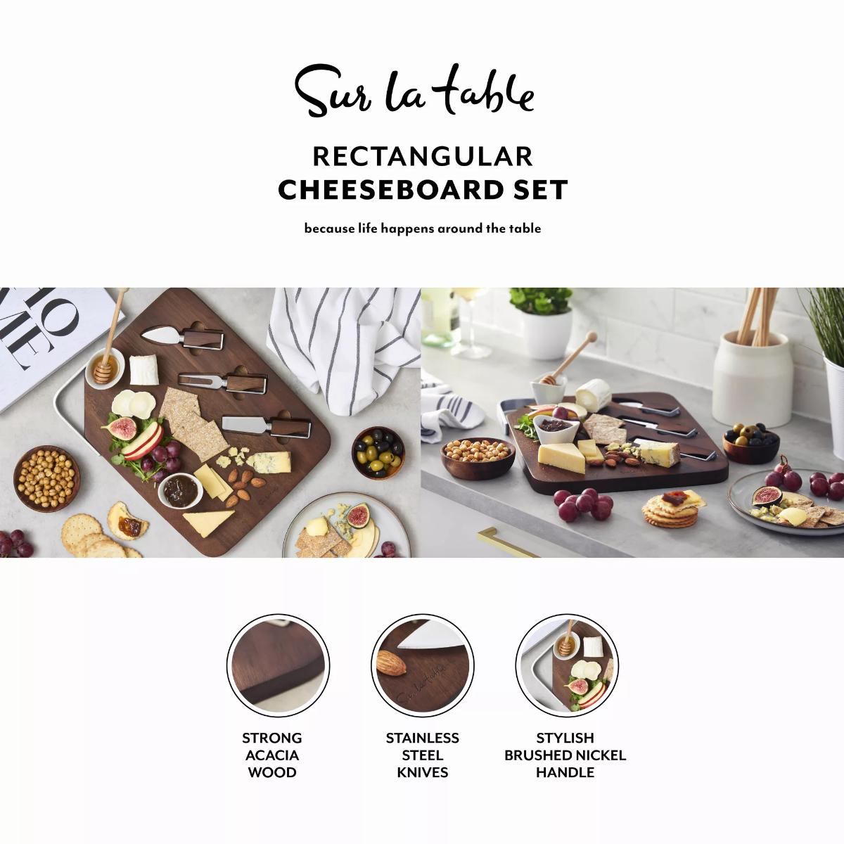 swan cheesbard table set 