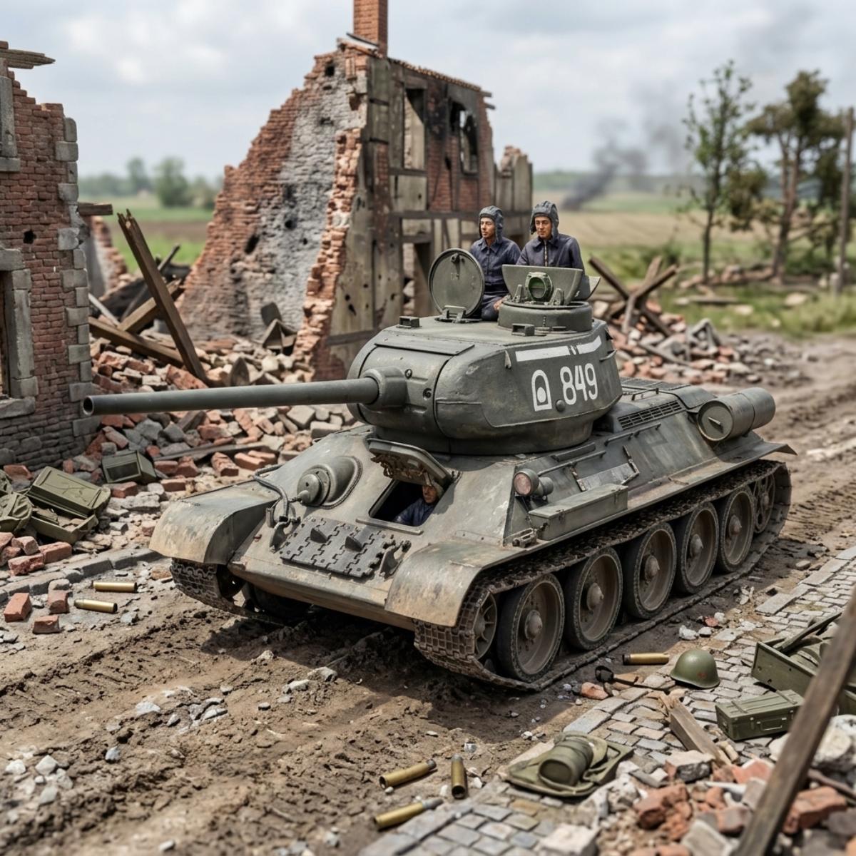 Italeri T-34/85 Zavod 112 1:35 scale tank model kit 6758 box