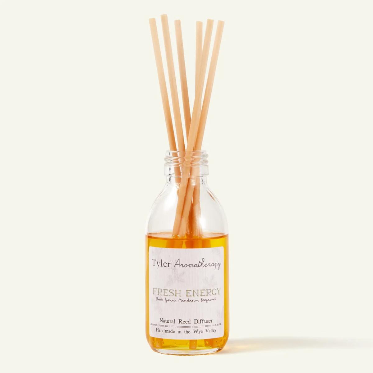 Tyler Aromatherapy Fresh Energy Mood Diffuser with Black Spruce, Mandarin and Bergamot essential oils