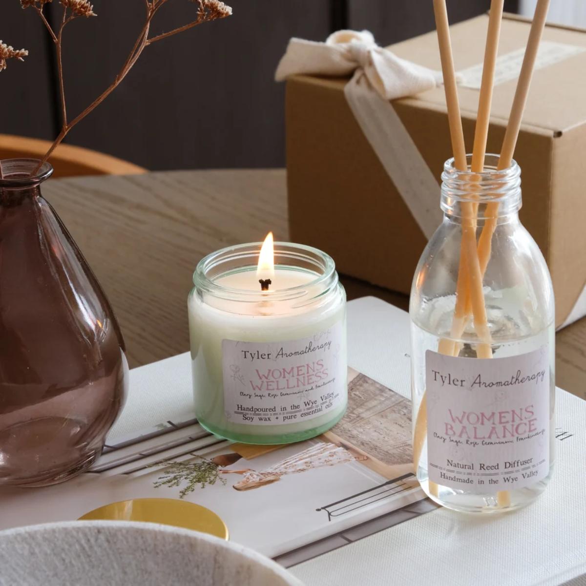 Tyler Aromatherapy Women's Balance candle and diffuser gift set