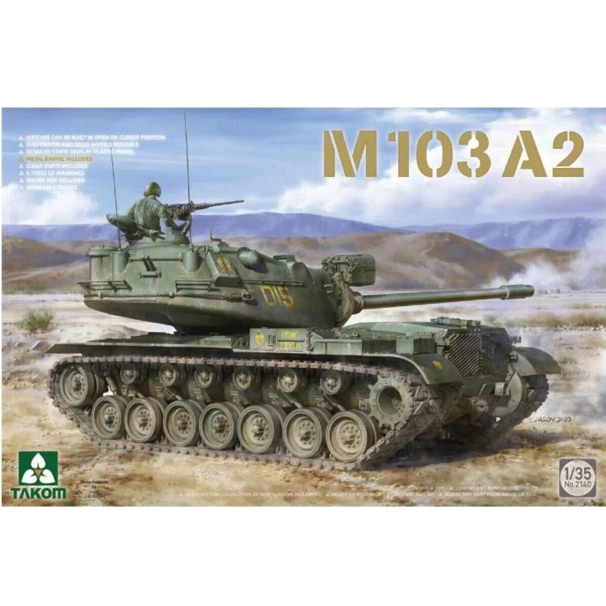 Takom 1/35 M103A2 Heavy Tank plastic model kit TAK2140