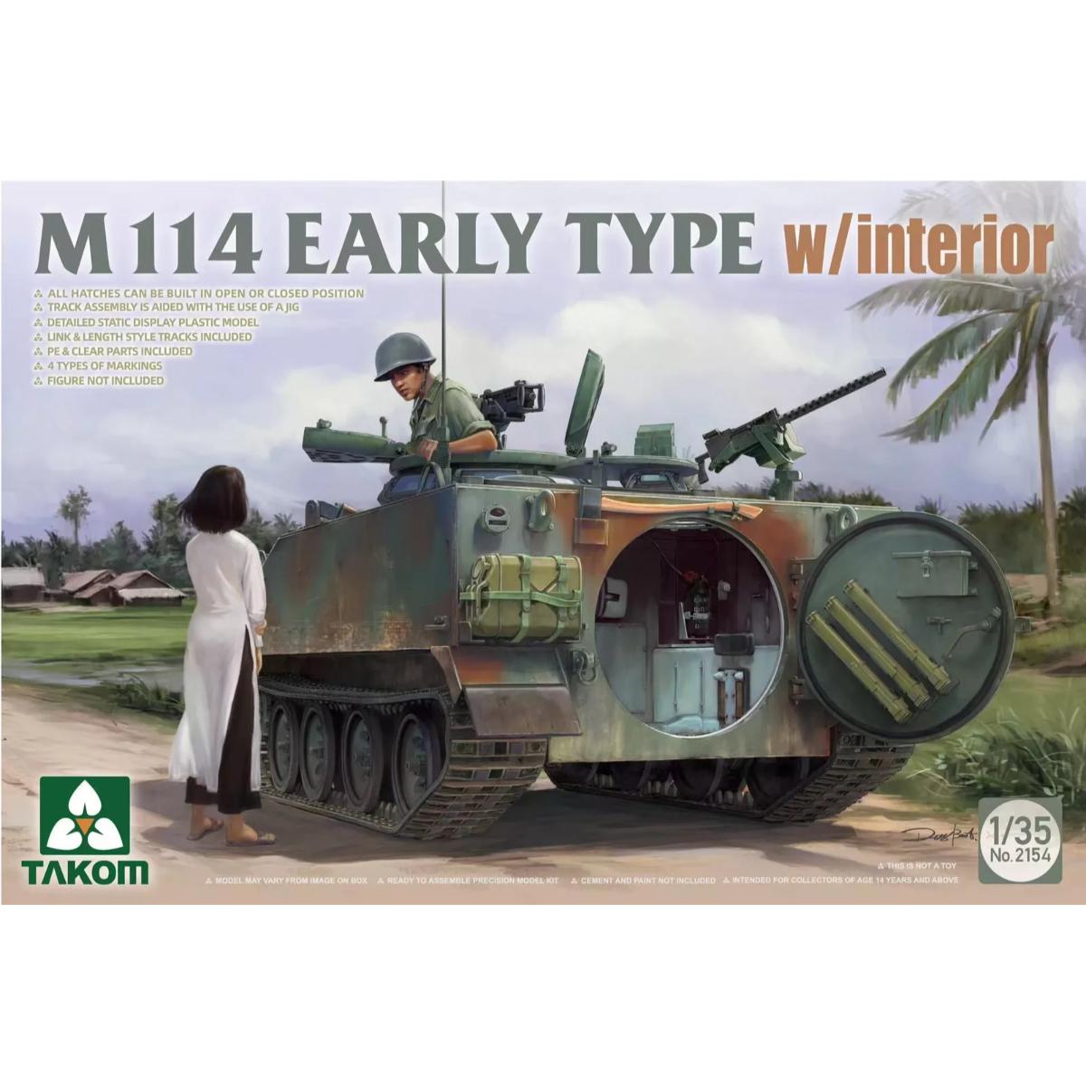 Takom 1/35 M114 Early & Late Production 2-in-1 model kit box