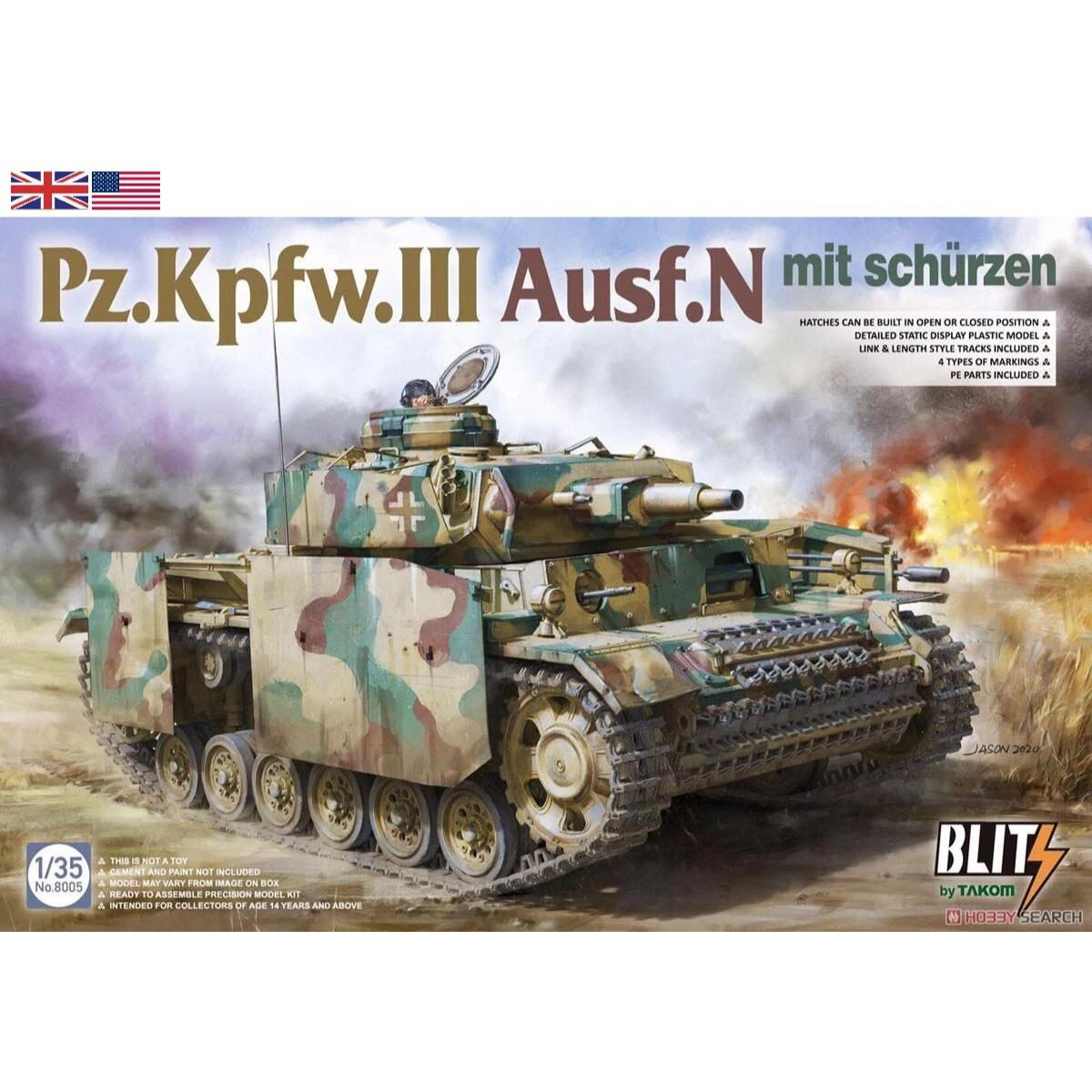 takom panzer iii ausf n 1/35 model kit box art