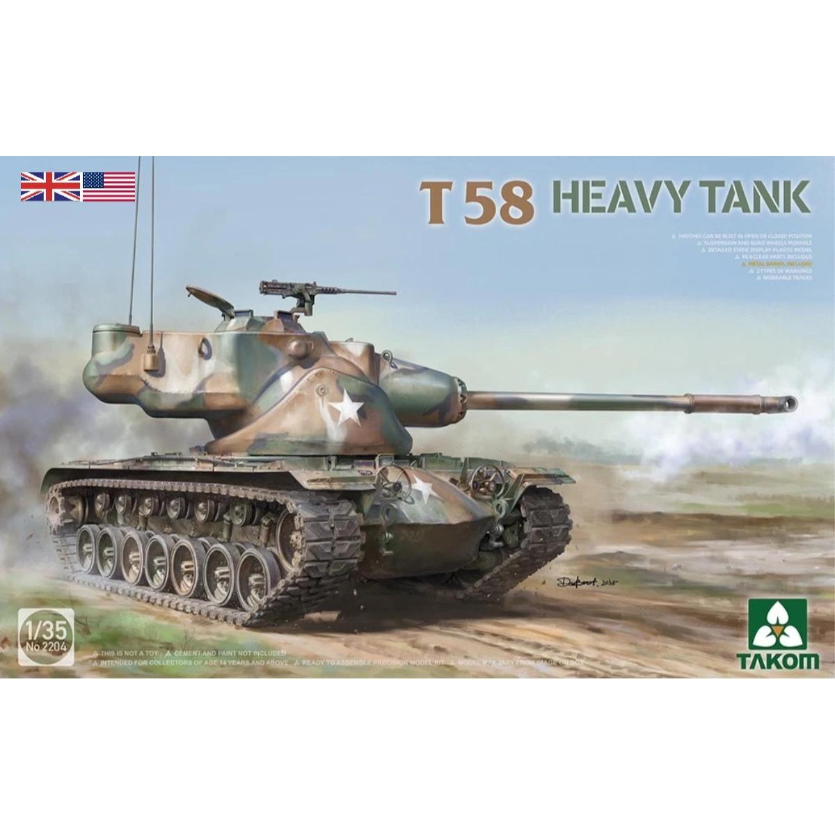 takom t58 heavy tank model kit 1:35
