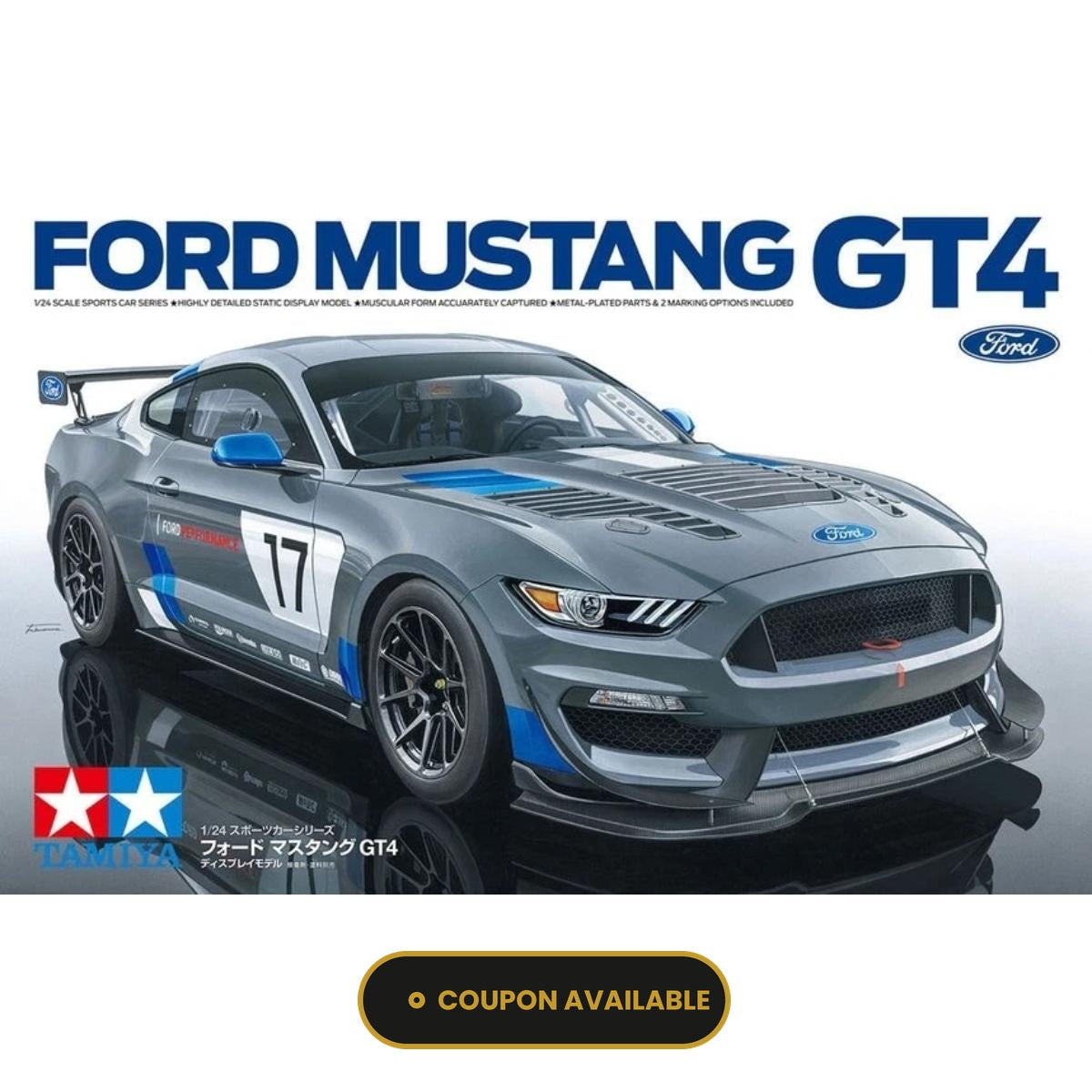 Tamiya Mustang GT4 model kit box