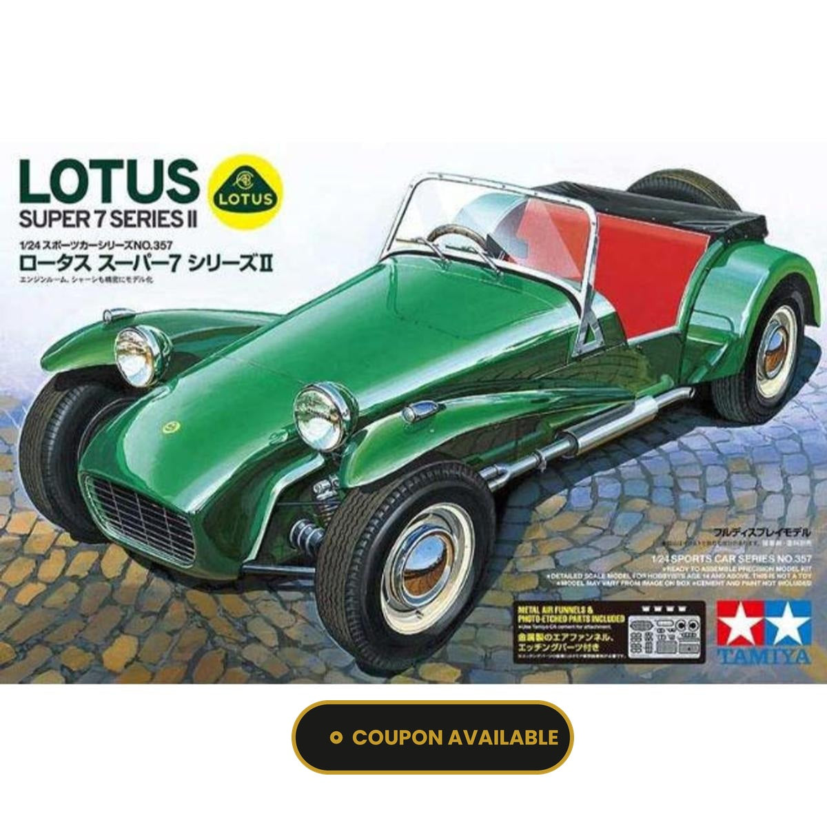 Tamiya Lotus Super 7 Series II model kit box