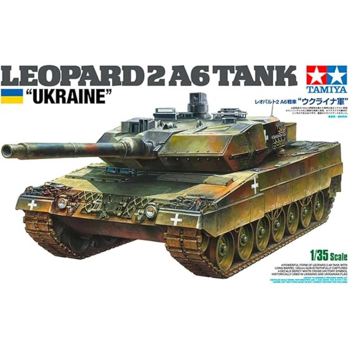 Tamiya Leopard 2 A7V model kit 1/35 assembled side view