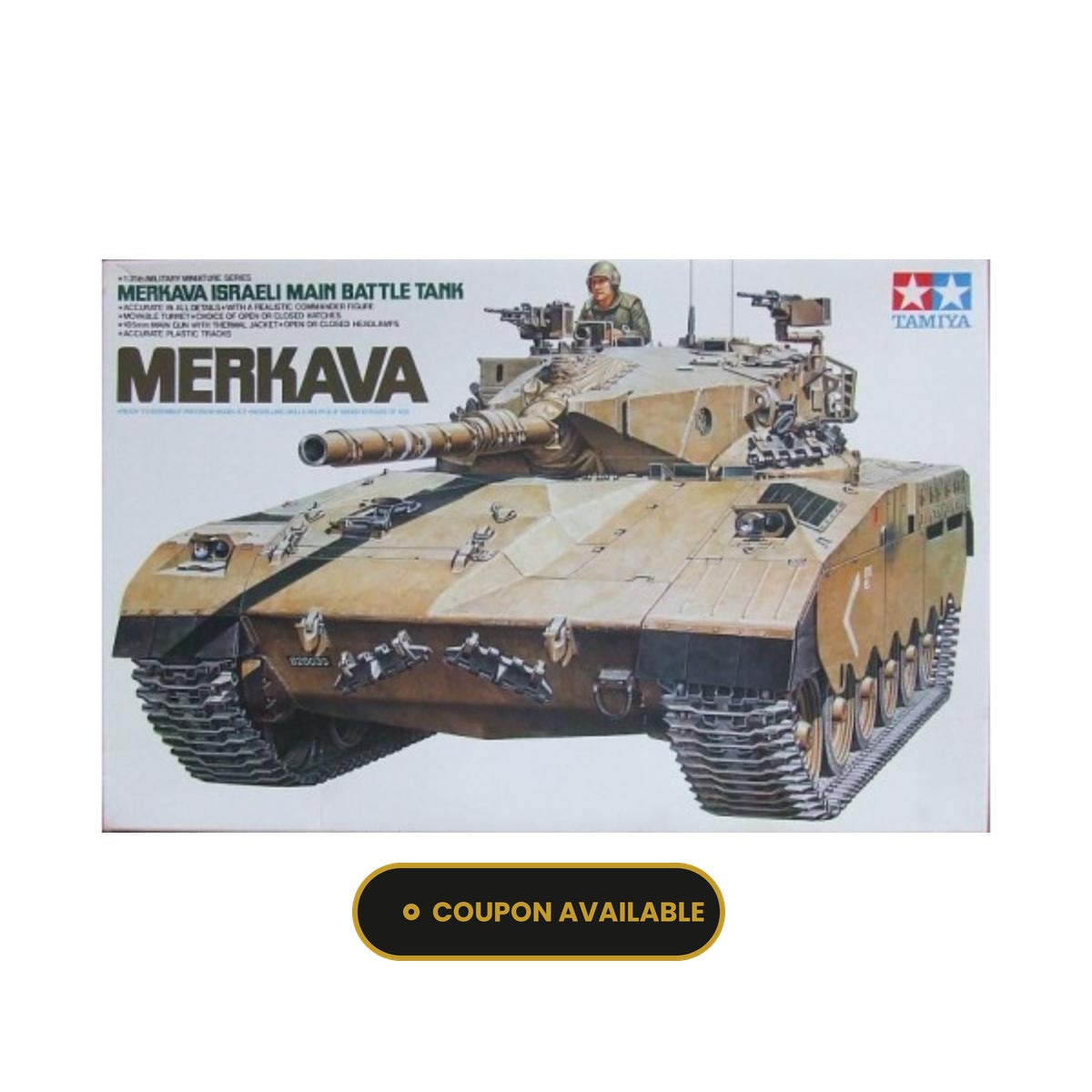 Tamiya Israeli Merkava MBT model kit box art