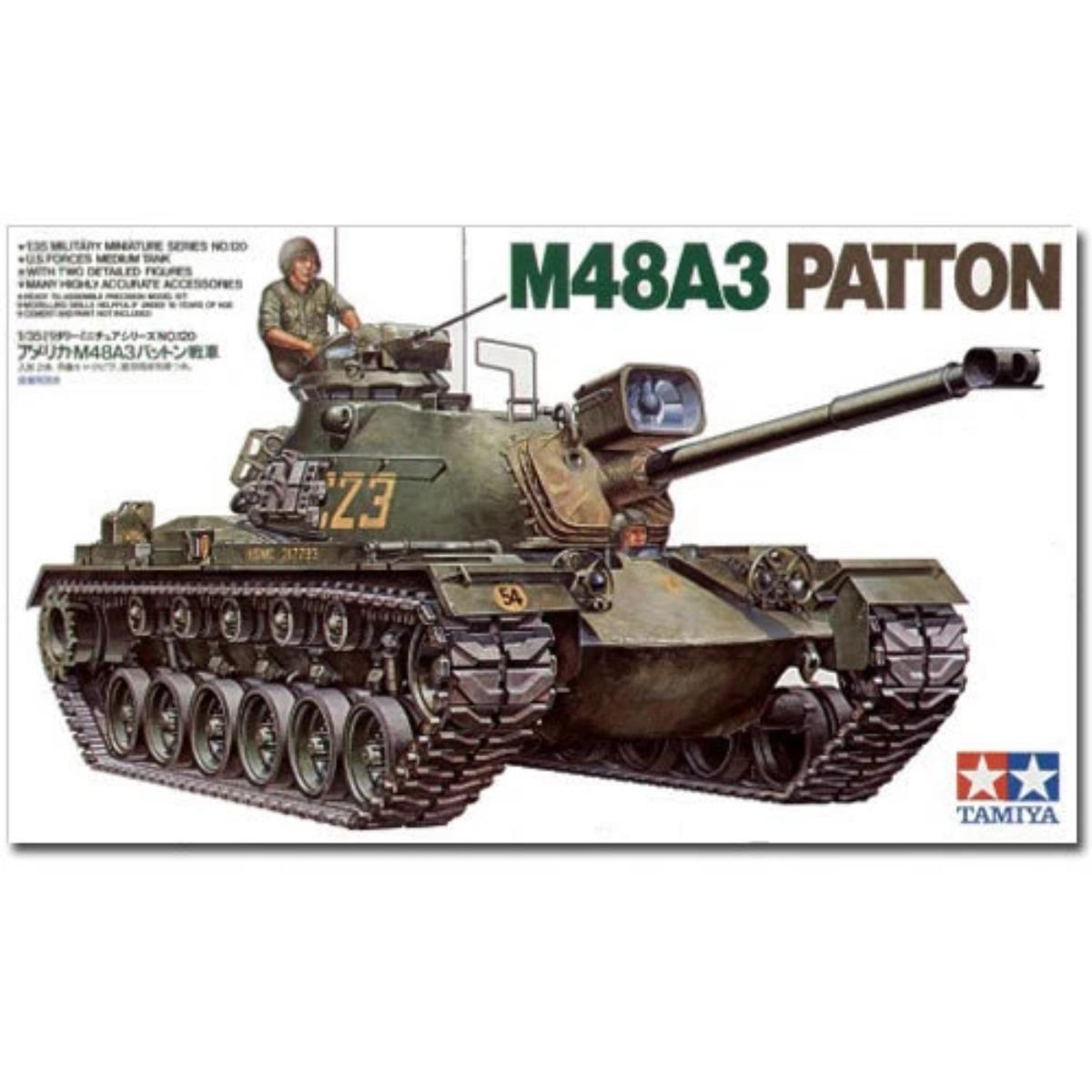 Tamiya 1/35 M48A3 Patton Tank Model Kit – U.S. Army Vietnam War plastic model