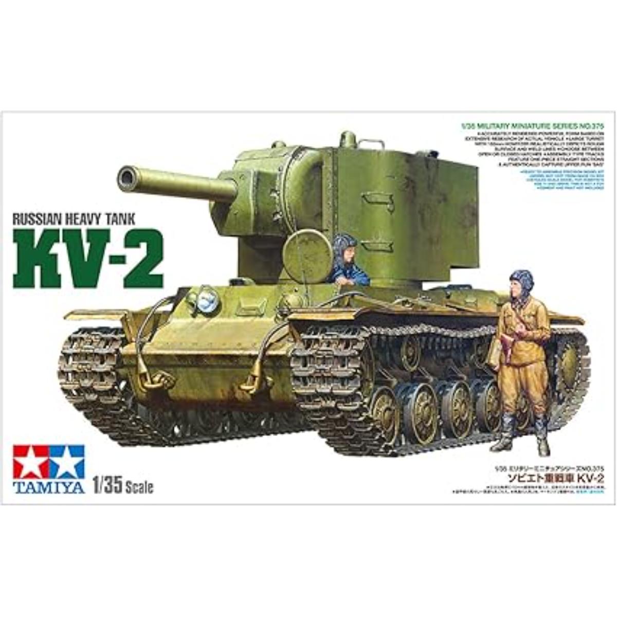 Tamiya 1:35 KV-2 Russian Heavy Tank box art model kit
