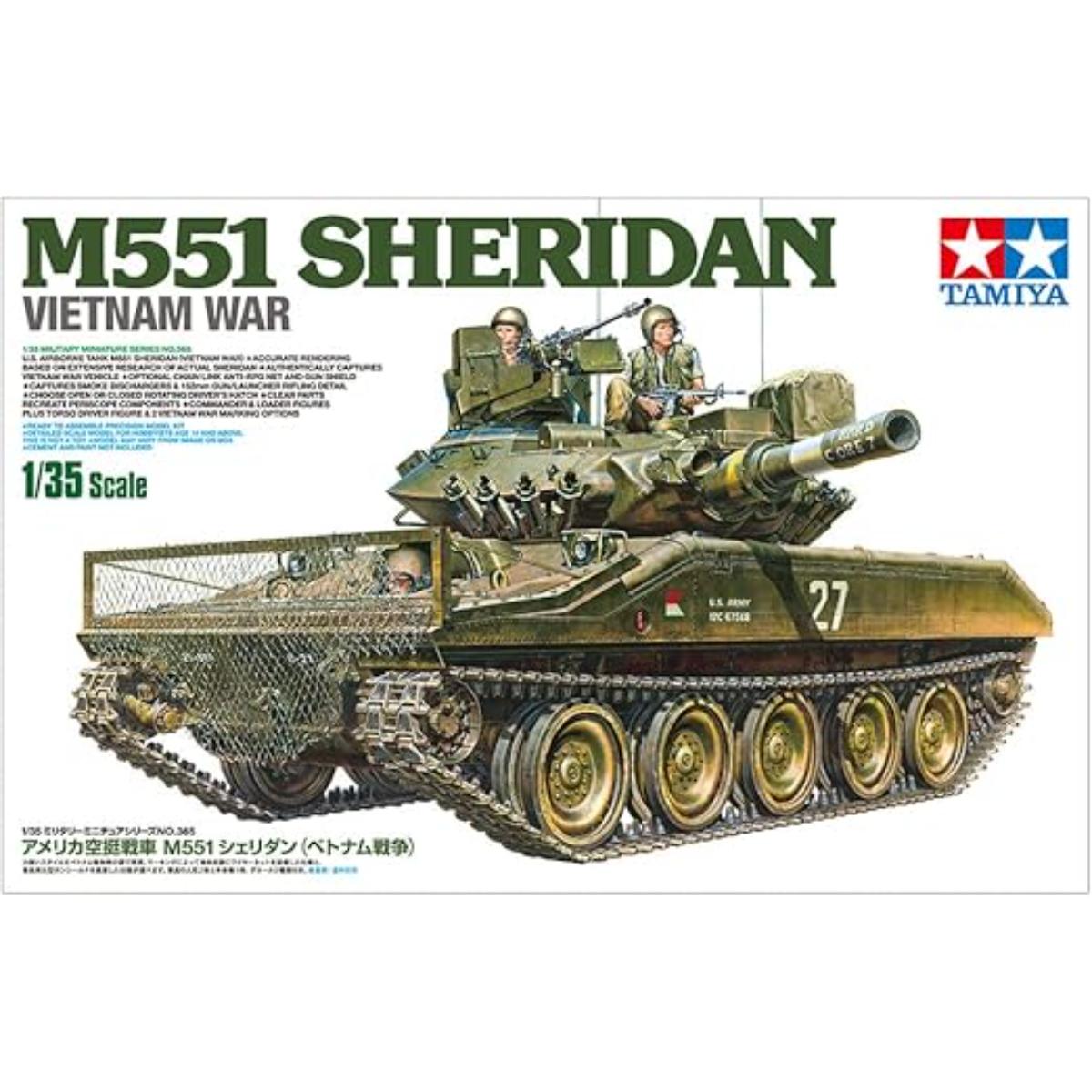 Tamiya M551 Sheridan model kit in 1/35 scale